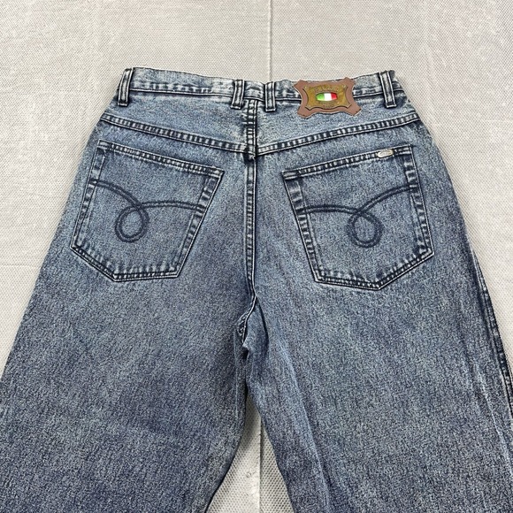 VTG Paco Jeans Mens 32x27 Black Denim Embroidered Baggy‎ Fit Y2K Hip Hop Skate - Picture 6 of 13